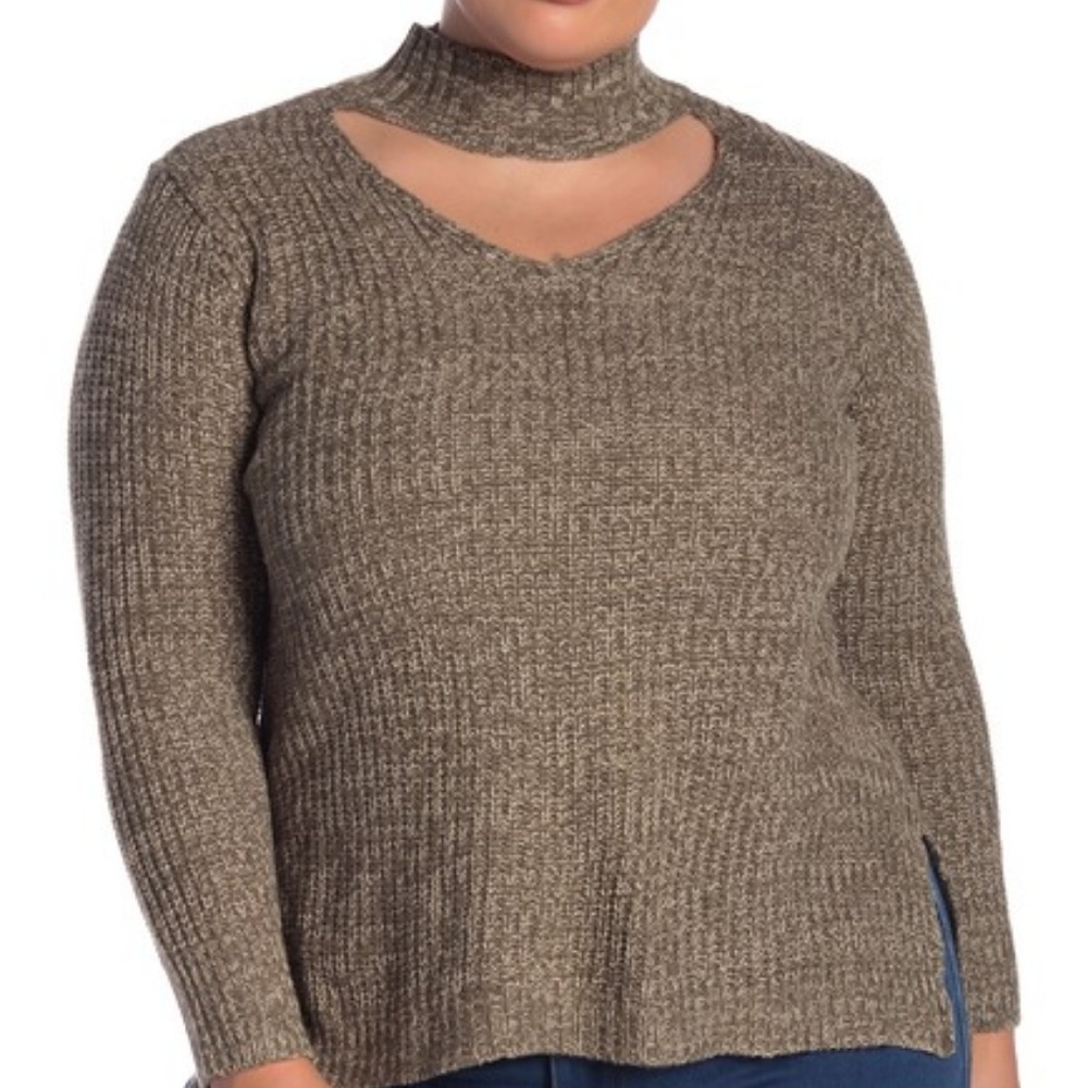 Planet Gold Marled Gigi Pullover Sweater  …